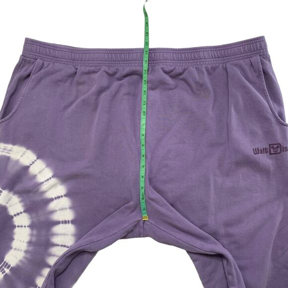 DISNEY WORLD Mickey Mouse Organic Cotton Purple Tie Dye Sweat Pants 3X Womens - Picture 9 of 11